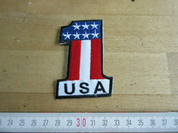 USA Number 1 Patch US Flagge Flag Stars & Stripes Rockabilly Biker Hot Rod