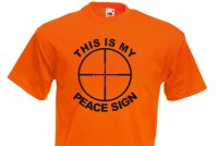 Sniper Scharfschützen Gunner Visier Target T-Shirt "This is my Peace Sign" 2 -5X