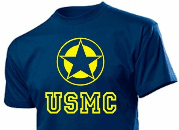 T-Shirt Allied Star "USMC" Airforce Marines Navy Seals Vietnam US Army Gr S-XXL