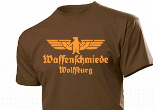 T-Shirt Waffenschmiede Wolfsburg mit Adler Gr 3-5XL Eagle Weapon Blacksmith