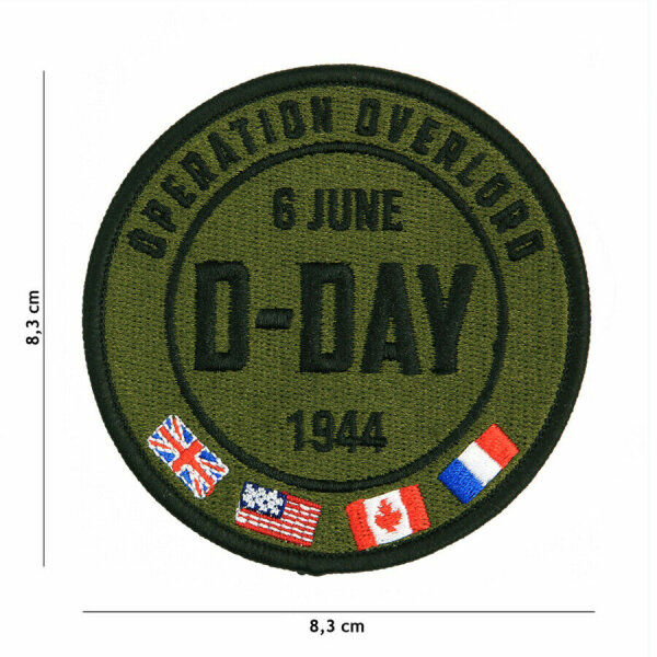 Patch Aufnäher US Abzeichen D-Day Operation Overlord 75th Anniversary Normandy 2