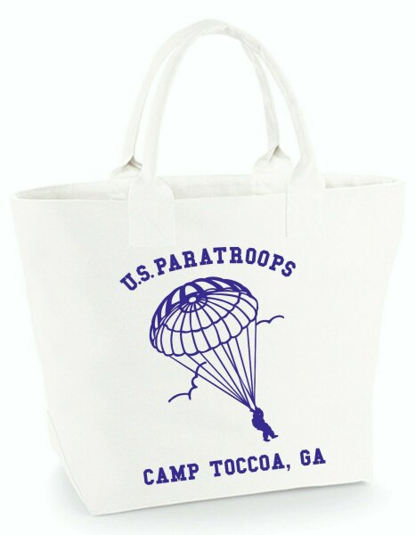 US Army Paratrooper Training Camp Toccoa WWII Canvas Bag Shopper Umhängetasche