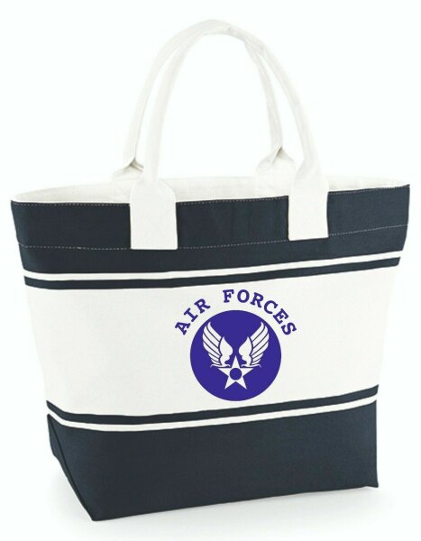 US Army United States Airforce Insignia Wings Canvas Bag Shopper