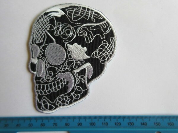 Patch Sugar Skull Biker Hot Rod Nose Art Rockabilly V8 US Car Ratty Oldtimer V12