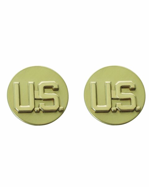 1p US Army Rangabzeichen "US" EM Mannschaften WKII WW2 Collar Badges Rank