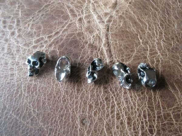 Skull Totenkopf Paracord Armband Perle Bartperle Haarperle Edelstahl Bartschmuck