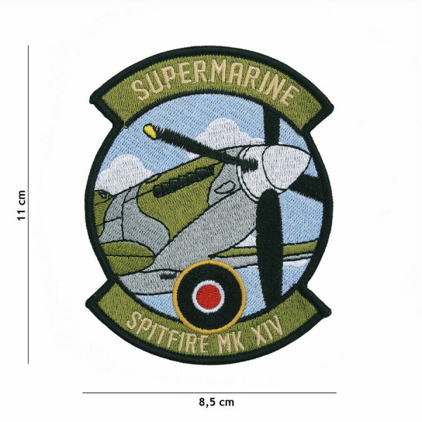 Patch Aufnäher Spitfire MK Supermarine Airforce US Army Bomber USAAF D-Day 1944