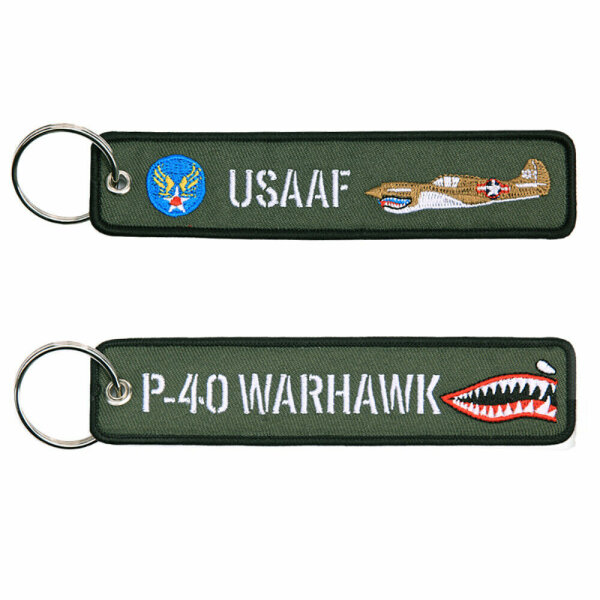 Schlüsselanhänger USAAF Kokarde P-40 Warhawk Airforce US Army Key Ring WW2 D-Day