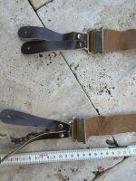 US Police Firemen Leather Suspender True Vintage Leder Hosenträger 40er 40s Mint