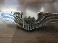 Original US Army Airforce NASM Pilot Wings Pin USAAF Marines Badge Aviator RAR