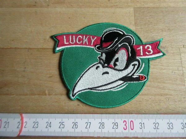 Rabe Krähe Crow Raven Lucky 13 Flight Jacket Lederjacke Fliegerjacke Patch WK2 1