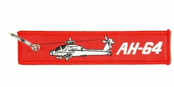 Schlüsselanhänger Heli Pilot AH-64 Helicopter US Army Key Ring Hanger