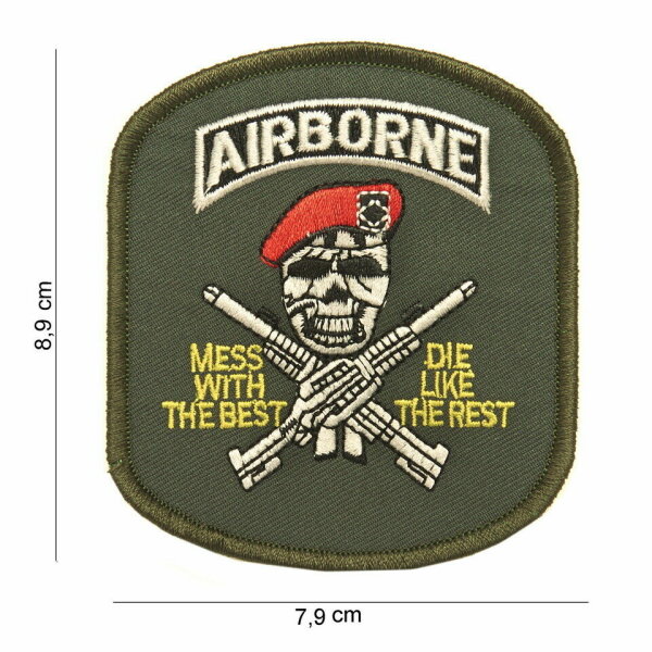 US Army PATCH Airborne Mess with the Best Die like the rest Marines WK2 WWII Nam