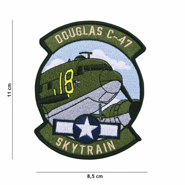 Patch Aufnäher Douglas C-47 Skytrain Airforce US Army Bomber USAAF D-Day 1944