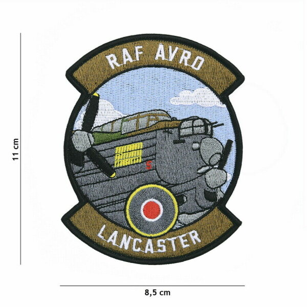 Patch Aufnäher Lancaster RAF AVRO Airforce US Army Bomber USAAF D-Day 1944