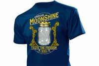 T-Shirt American Moonshine Taste the Freedom Whiskey...