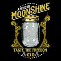 T-Shirt American Moonshine Taste the Freedom Whiskey Rockabilly Vintage Oldtimer