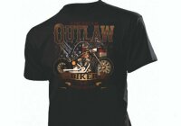 T-Shirt Outlaw Biker Live Free & Ride Hard USA Flag...