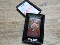 Zippo Ace of Spade Design Pik Ass Sturmfeuerzeug Poker...