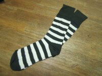 Prison Style Striped Socks Biker Socken Old School Heritage Vintage Rot/Weiß