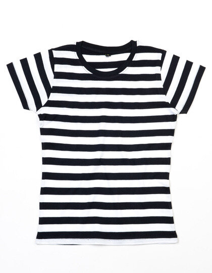 Kopie von Prisoner Gefängnis Style Stripy T-Shirt Women Black & White