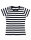 Prison Gefängnis Style Stripy T-Shirt Women Black & White Biker