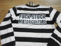 Prison Style Striped Longsleeve T-Shirt Fuck Stock...