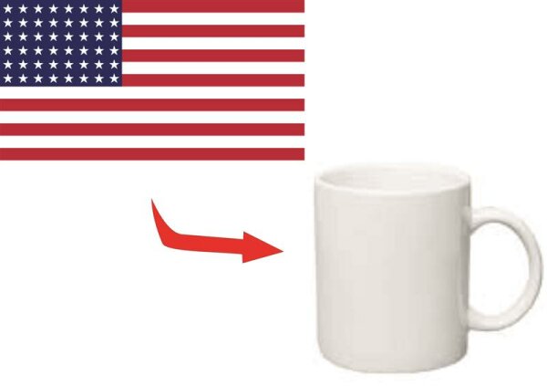 US Army Flagge 48 Sterne Kaffee Tasse