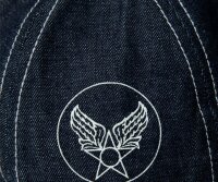 USAAF A3 Mechanics Cap Airforce Wings Denim Blue