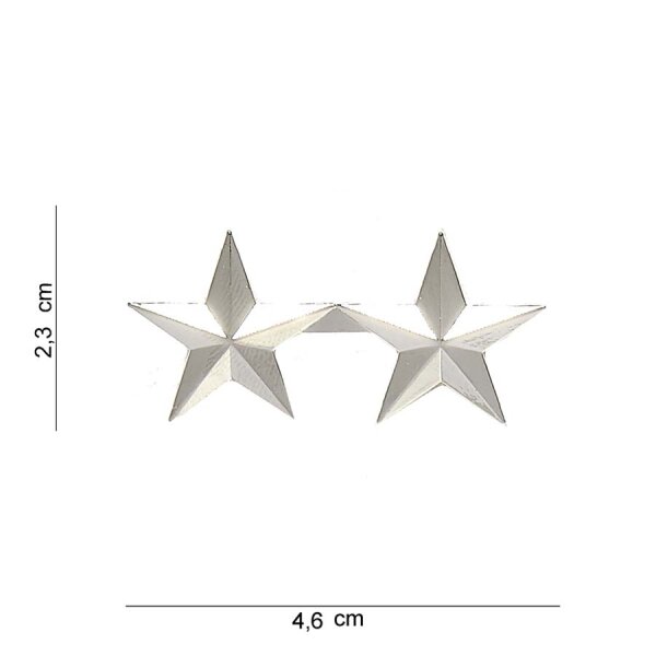 1p 2 Star General Major Collar Ranks Badges