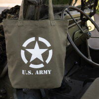 Segeltuchtasche Canvas Tasche Shopper US Army Allied Star WWII D-Day