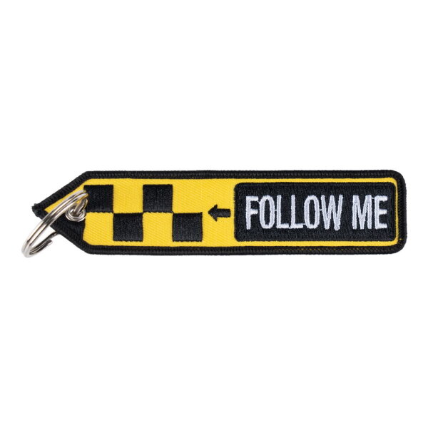 Keychain Keyring Follow Me Chequered