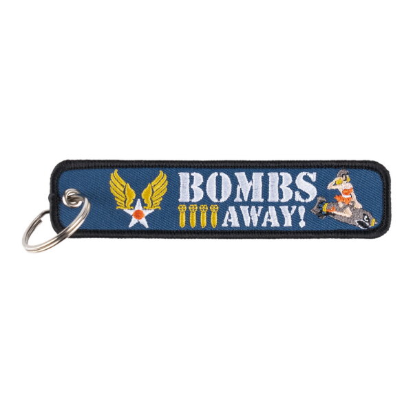 Keychain Keyring Bombs Away Airforce Wings Pin-Up