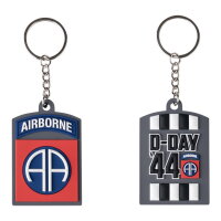 Keychain 82nd AA Airborne Division D-Day 3D PVC