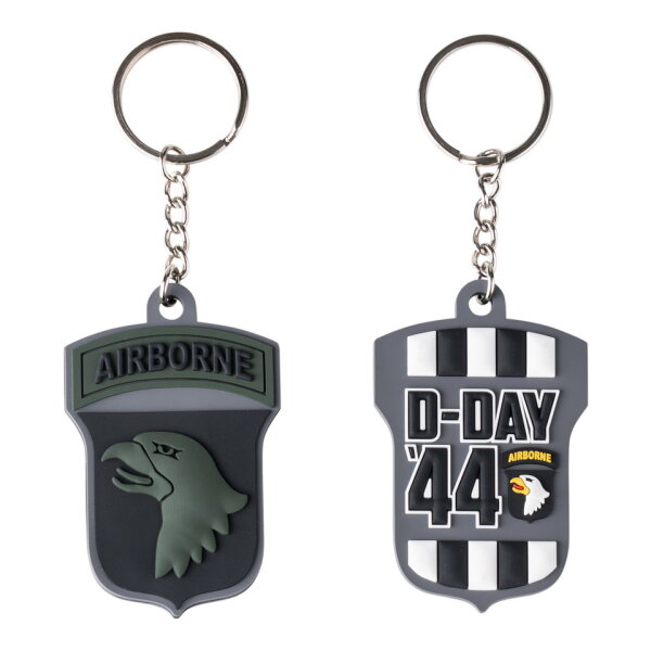 Keychain 101st Airborne Screaming Eagle US Army D-Day 3D PVC