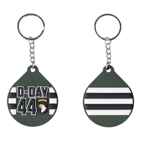 Keychain Invasion Stripes 101st Airborne Screaming Eagle US Army D-Day 3D PVC