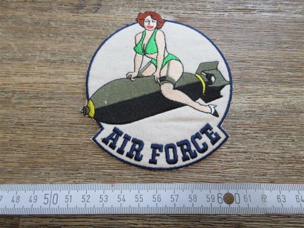 Patch US Army USAAF Airforce Pin-up Riding Bomb Flight Jacket