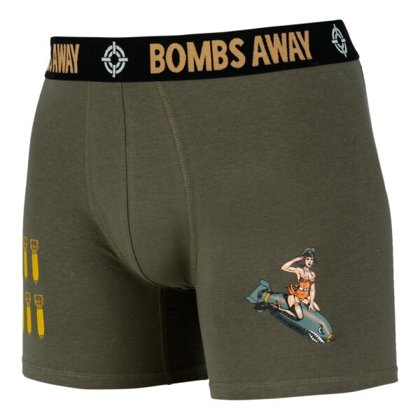 US Army USAAF Bombs Away Pin-Up Body Style Boxer Shorts M