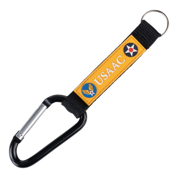 Schlüsselanhänger Carabiner USAAC United States Army Aircorps USAAF Airforce Kokarde