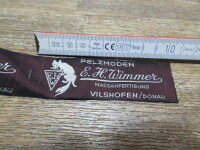 1x Wehrmacht Taylor Label BeVo Pelzmoden