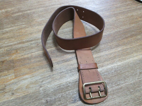 Army Leather Belt two-thorn buckle 50mm