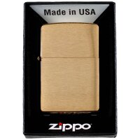 Original Zippo Brushed Brass OVP Sturmfeuerzeug Feuerzeug...