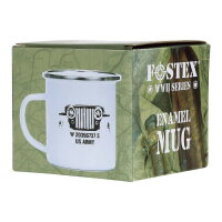 US Army Emaille Tasse Kaffeetasse Coffee Mug Enamel Truck Vehicle Id D-Day WWII