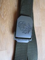 Hosengürtel mit USMC Insignia Buckle Matt Oliv/Khaki