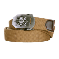 US Army Webbing Belt Buckle Skull Star -130cm 35mm