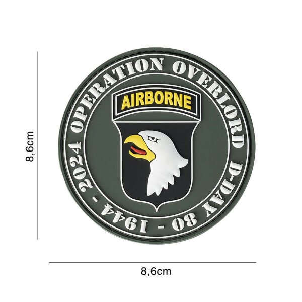 Patch 3D PVC D-Day 80th 101st Airborne Screaming Eagle Division WWII