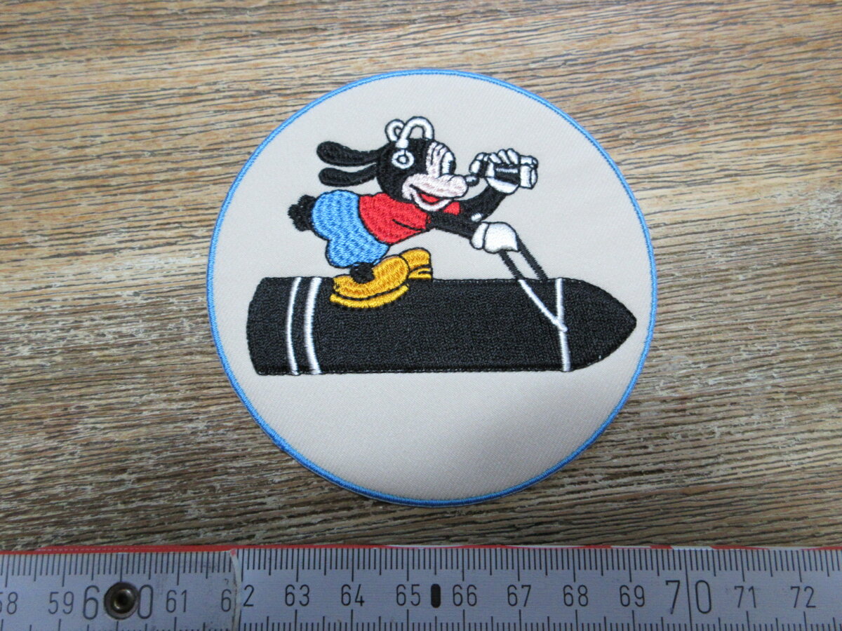 Patch Mickey Mouse Riding Bomb 349th Airforce US Army WWII - Ferromil