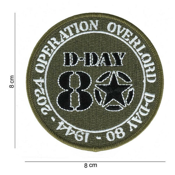 Patch US Army D-Day 80 years WWII Airborne Allied Star Operation Overlord Normandy