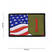 1st Infantry Division US Flagge Patch Aufnäher...