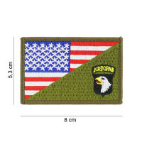101st Airborne Screaming Eagle US half Flag Patch...